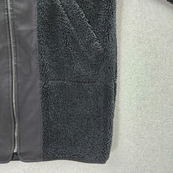 Lululemon Women Jacket 4 Black‎ Collarless Textured Fleece Full Zip Pockets - Picture 10 of 11